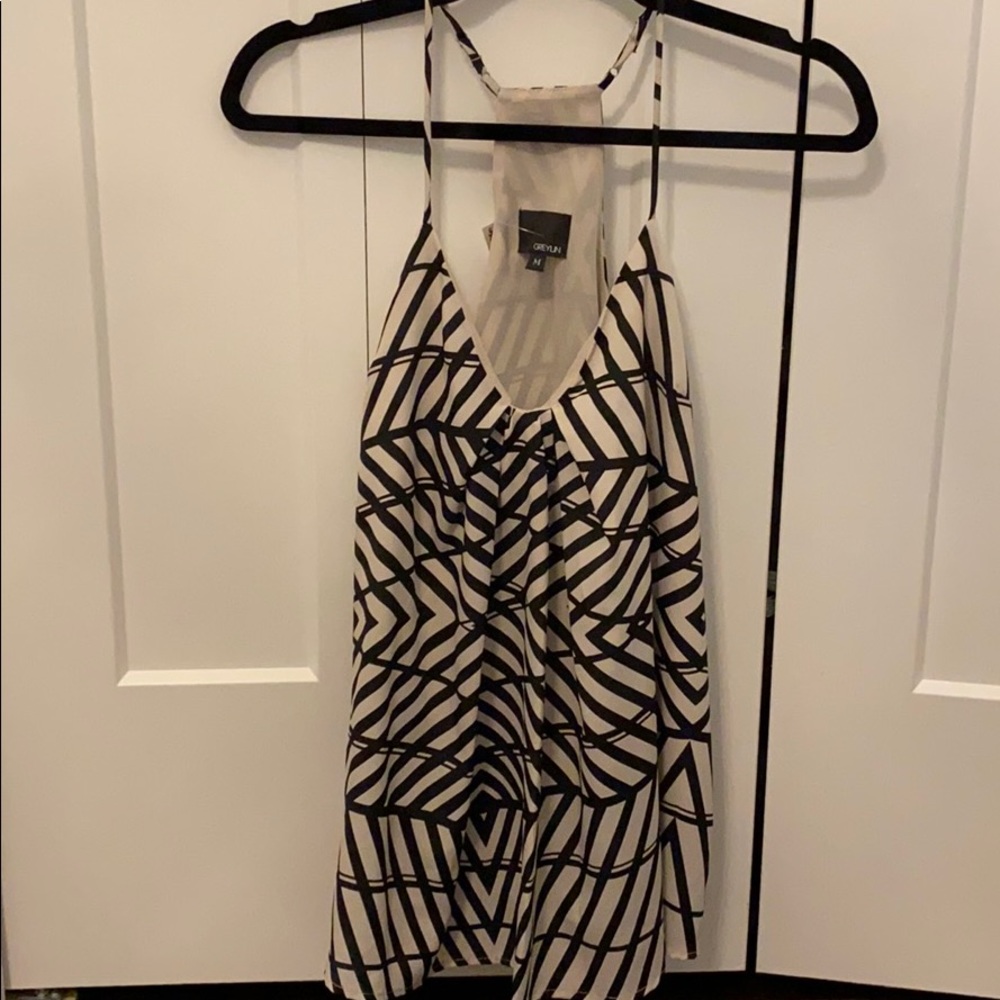 Black and Cream Tank Top